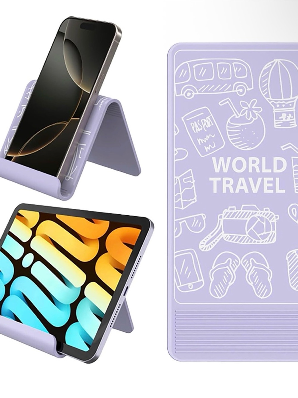 New Airplane Phone Holder, Foldable Flexible Silicone Phone Stand